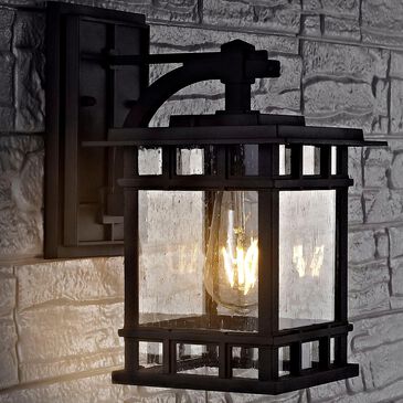 Safavieh Grayter Outdoor Wall Lantern in Black, , large