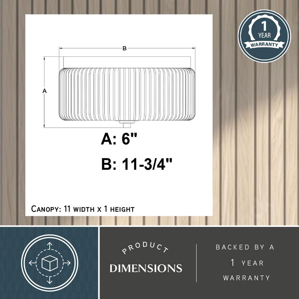 Vaxcel Riverside 2-Light Flush Mount in Muted Brass, , large