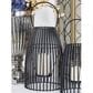 Maple and Jade 9" x 16" Indoor/Outdoor Candle Lantern with Handle in Matte Black and Clear, , large
