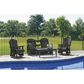 Ashley Hyland Wave Patio Rectangular Coffee Table in Black, , large