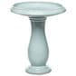 Alfresco Home Mayorca Patio Bird Bath in Mint Green, , large