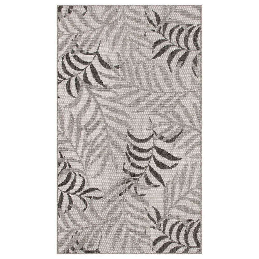 Nourison Garden Oasis Nature Grey 3" x 5" Indoor/Outdoor Area Rug, , large
