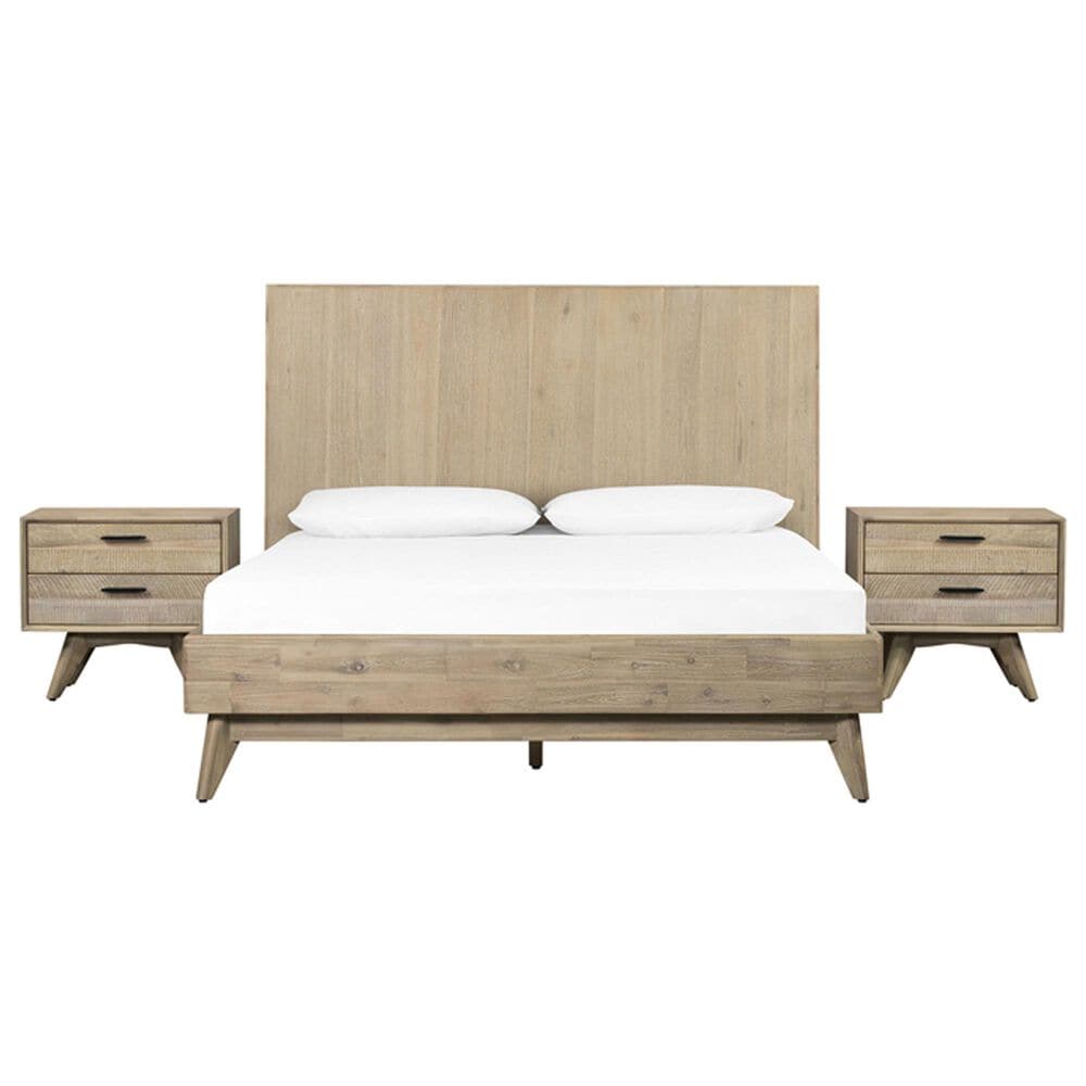 Blue River Baly 3-Piece Queen Platform Bed Set in Gray Sandblast Summer, , large