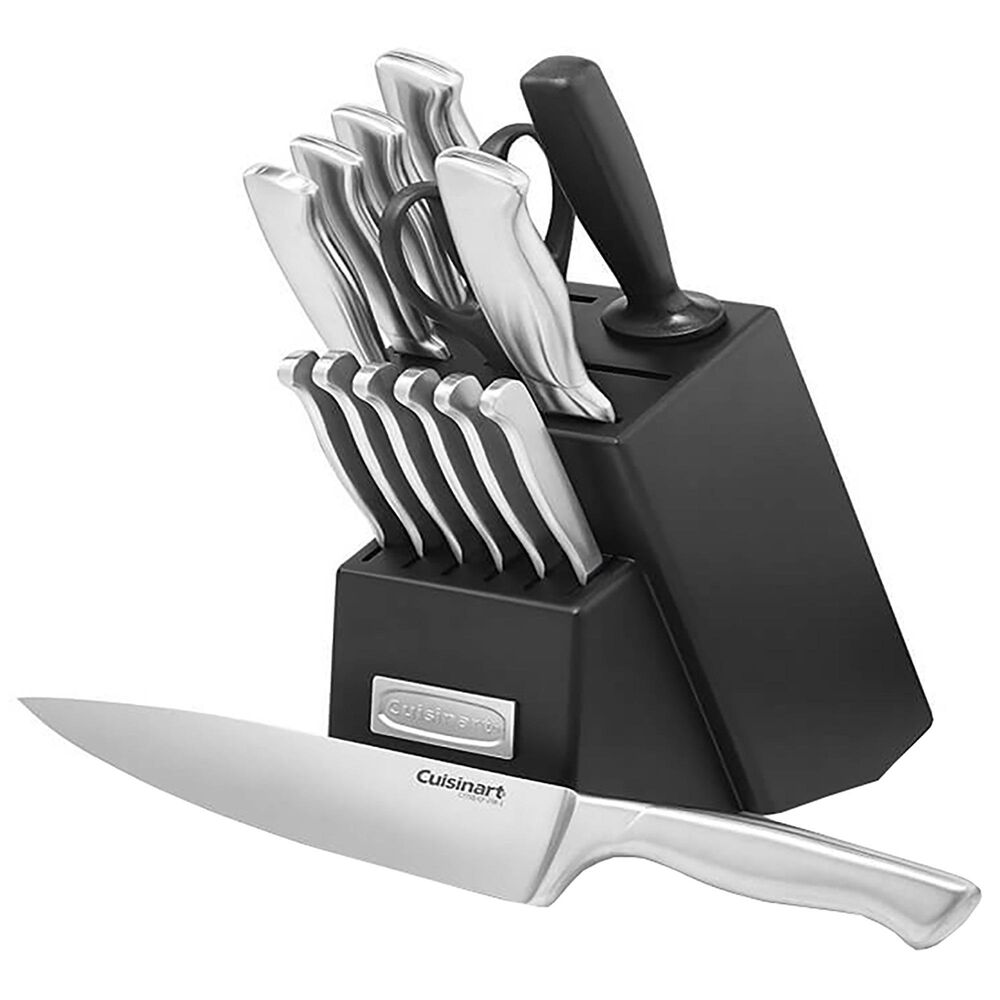 Cuisinart 15-Piece Hollow Handle Knife Block Set in Stainless Steel, , large