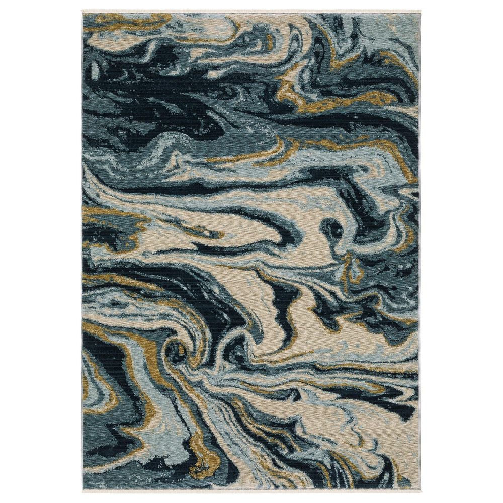 Oriental Weavers Capella Abstract Blue 6"7" x 9"6" Area Rug, , large