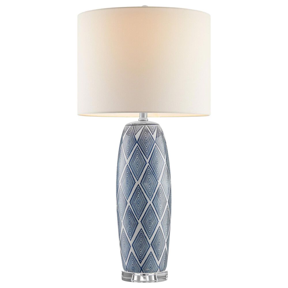 Lite Source Table Lamp in Blue and White, , large