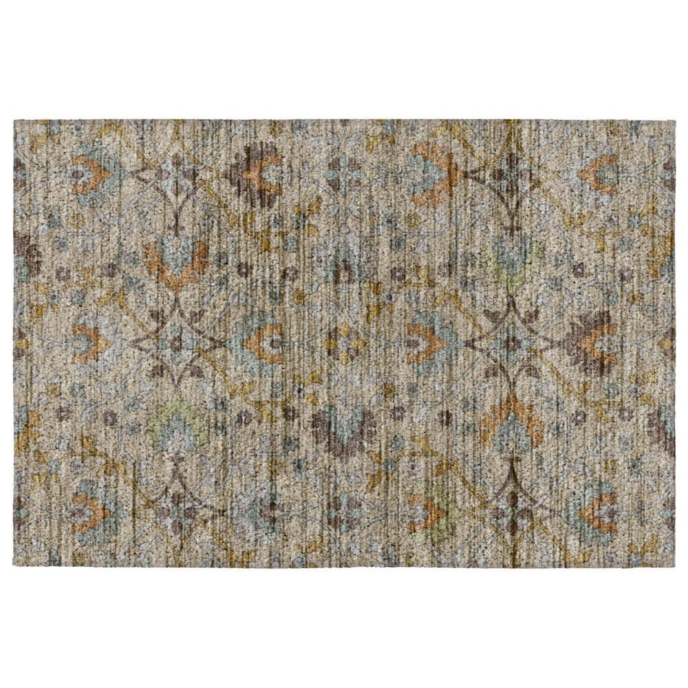 Dalyn Rug Company Silk Road Flax, Beige, Copper, Denim, Aloe and Gold 2"6" x 3"10" Area Rug, , large