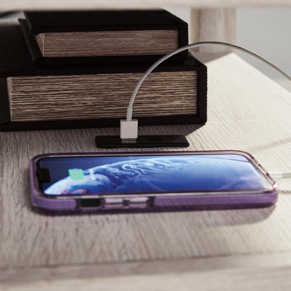 Ashley Fendenmore Chairside End Table in Antiqued White and Gray, , large