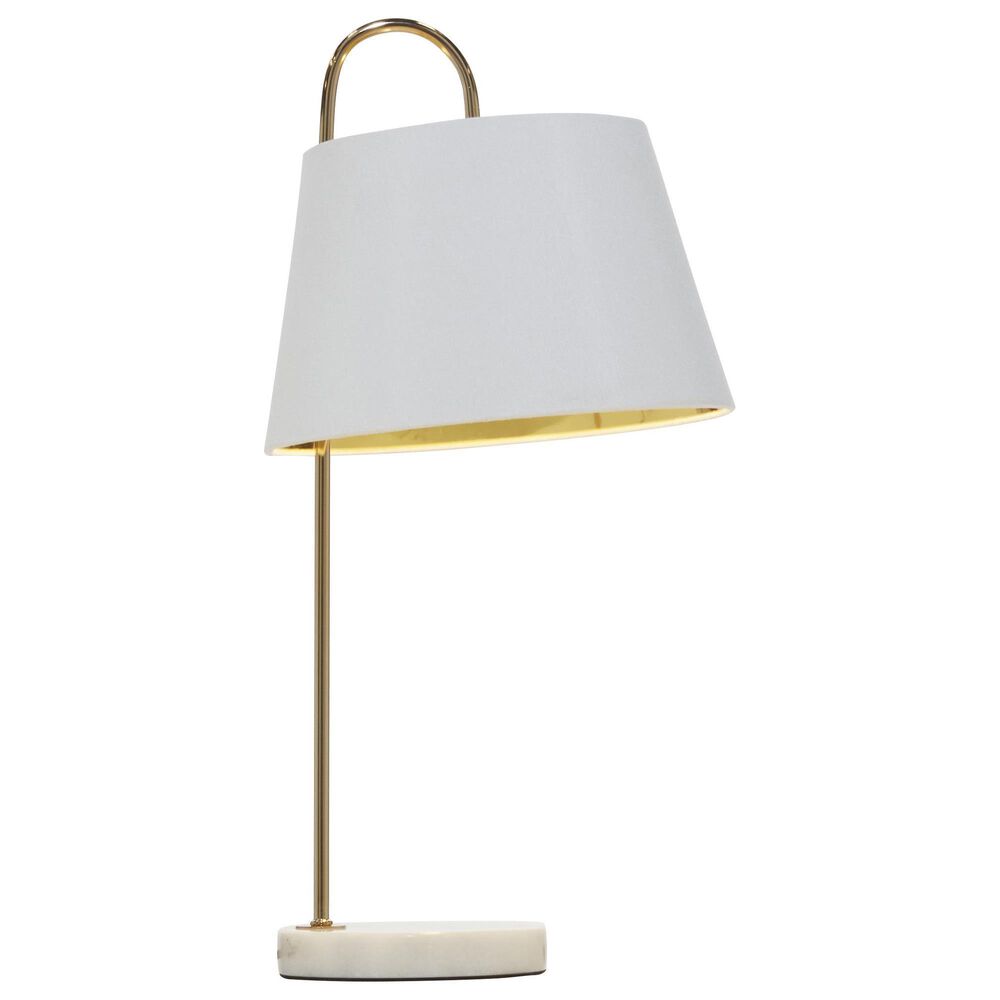 Maple and Jade Modern Table Lamp in Gold and White, , large