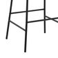 LumiSource Daniella Bar Stool with White Upholstery in Black (Set of 2), , large