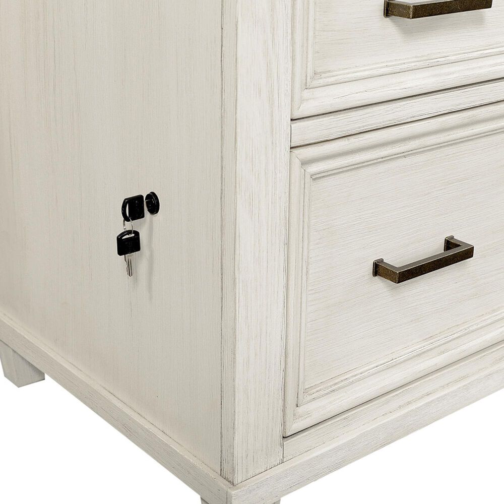 Riva Ridge Caraway 2-Piece Executive Desk and Lateral File Set in Aged Ivory, , large