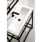 James Martin Vanities Boston 31.5" Single Bathroom Vanity in Matte Black with 3 cm White Glossy Resin Countertop and Rectangular Sink, , large