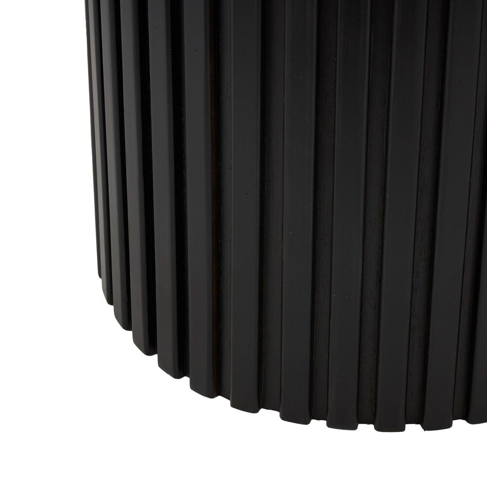 Maple and Jade Ribbed Storage End Table with Slatted Base in Black, , large