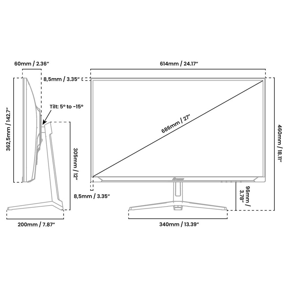 Arozzi Nova 27&quot; IPS 180Hz Gaming Monitor in Pink, , large
