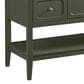 37B Ravello 48" Single Bathroom Vanity Cabinet in Deep Olive Green with Marble Top and Backsplash, , large