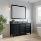 James Martin Vanities Brittany 60" Single Bathroom Vanity in Black Onyx with 3 cm Parisien Bleu Quartz Top and Rectangular Sink, , large