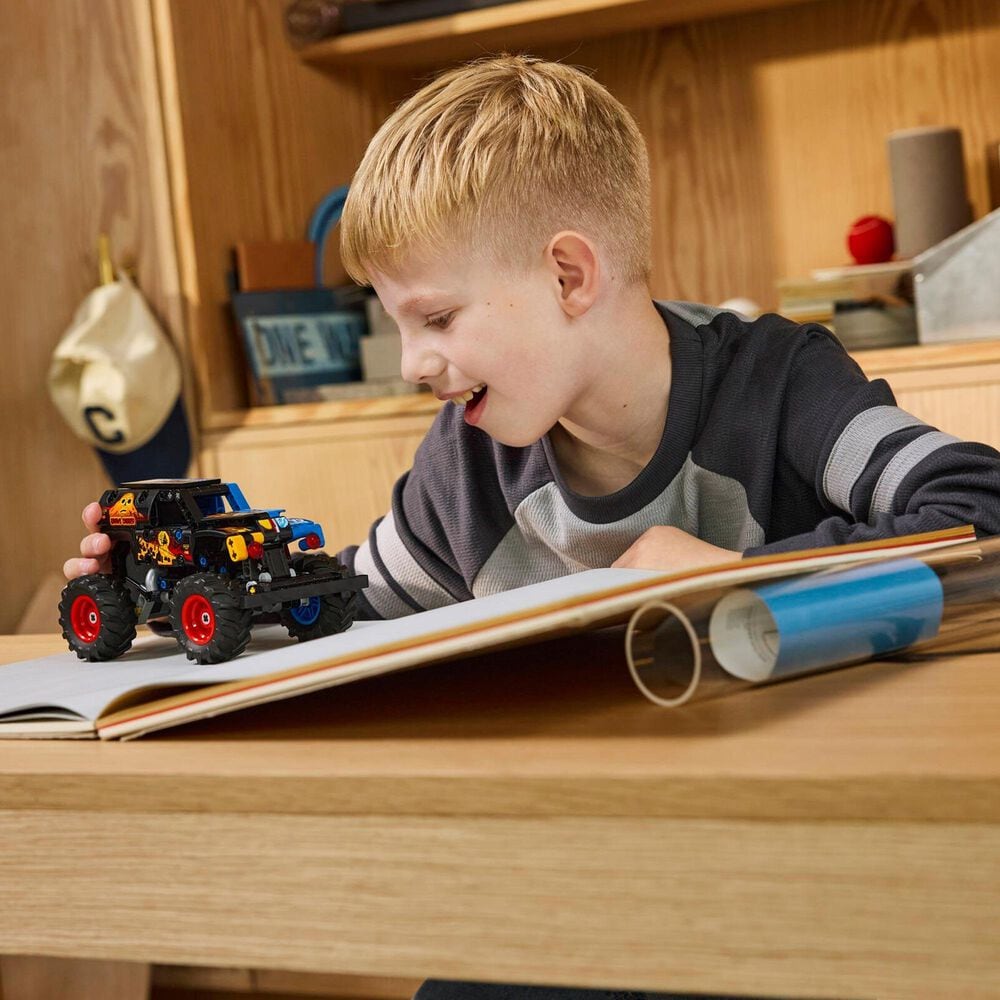 LEGO Technic Monster Jam Grave Digger Fire and Ice Pull-Back Building Set, , large