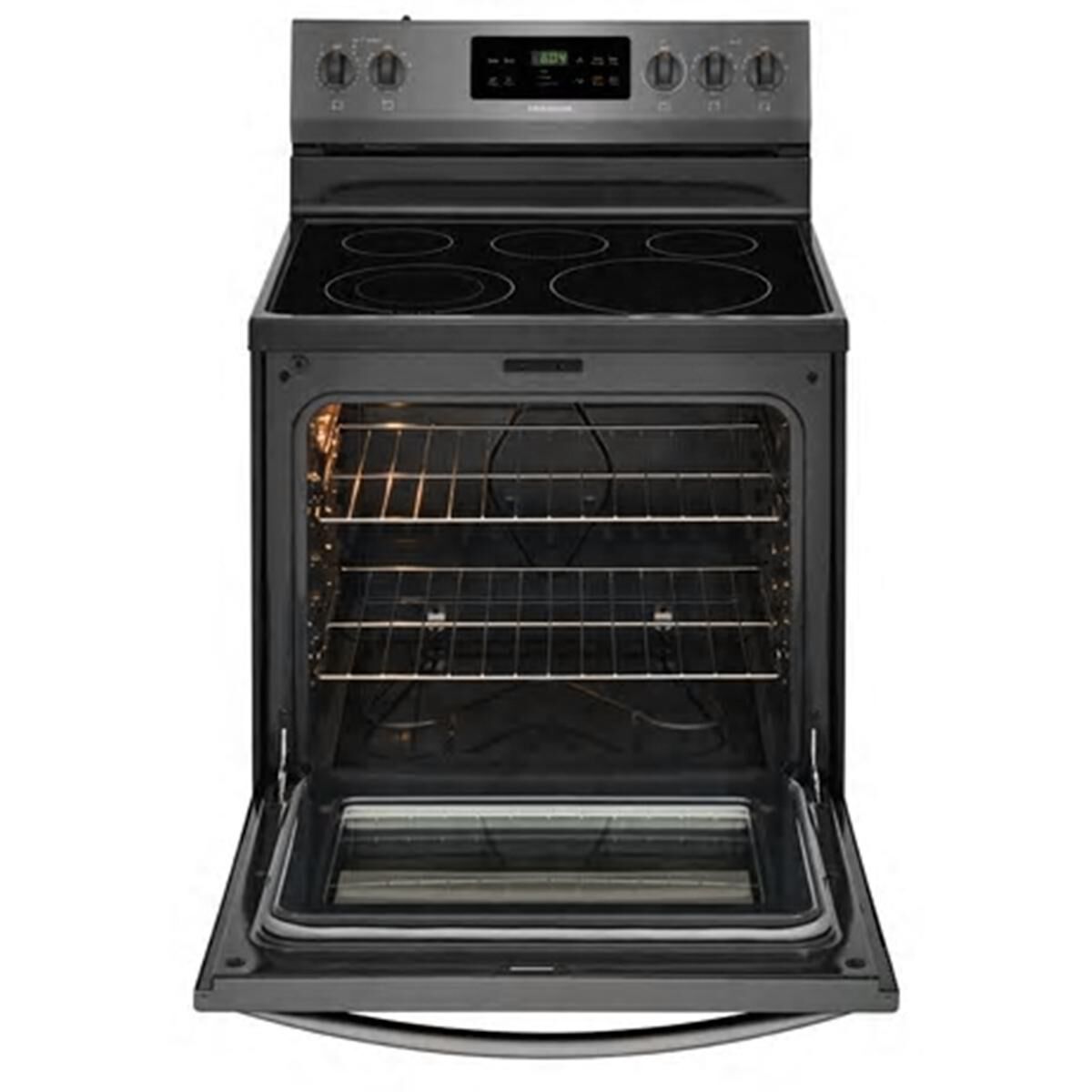 frigidaire black stainless steel electric stove