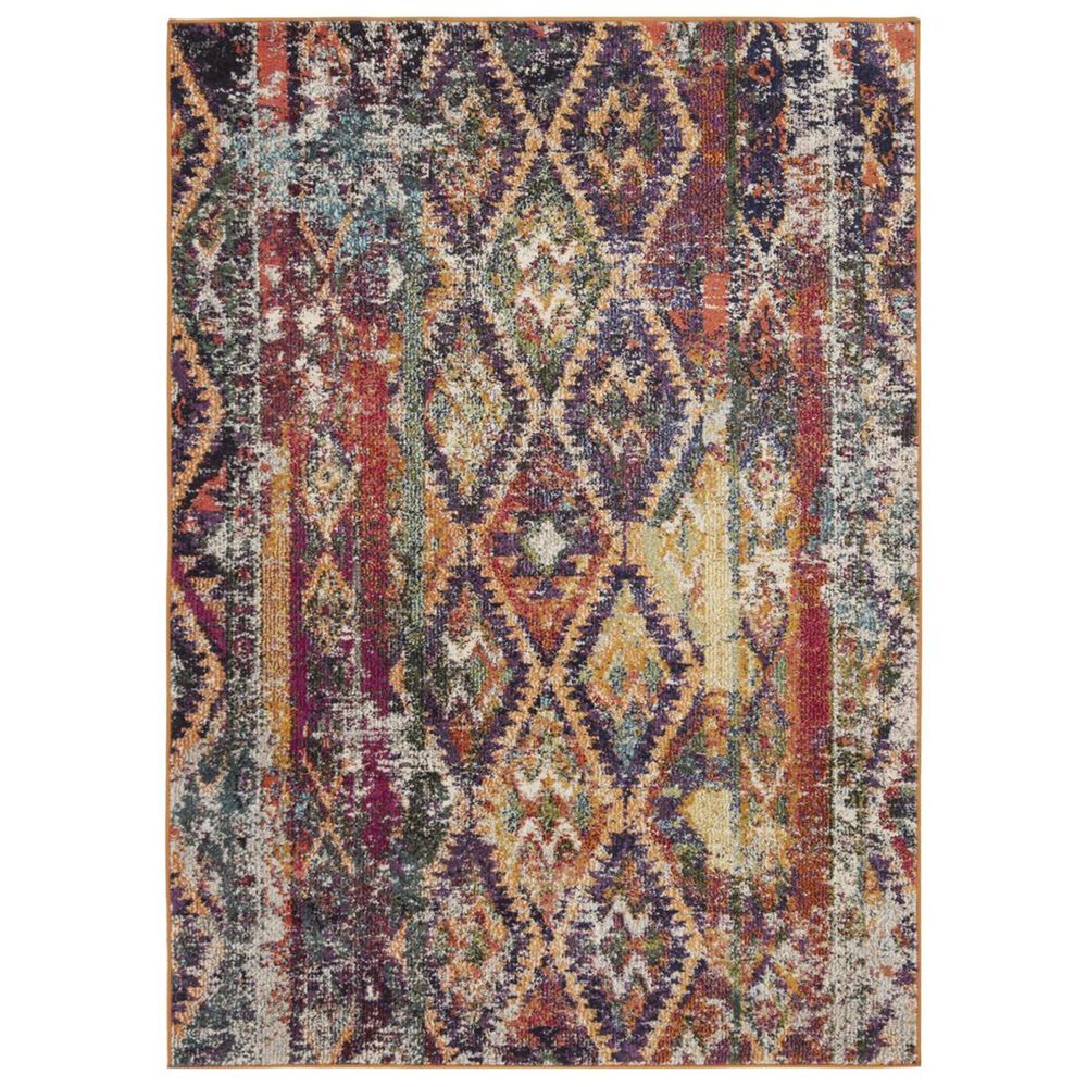 Safavieh Monaco MNC264V 4" x 5"7" Purple and Orange Area Rug, , large