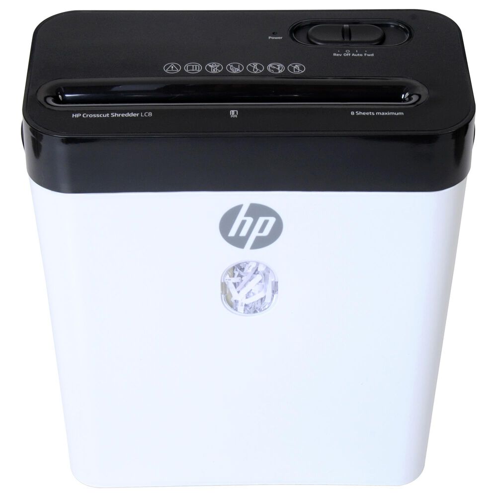 HP LC8 Cross Cut Shredder in White, , large