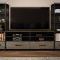 DHP Structure 60" TV Stand in Sterling Oak, Matte Black and Smoked Black, , large