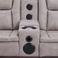 Titanic Furniture Power Reclining Loveseat with Power Headrest in Brown, , large