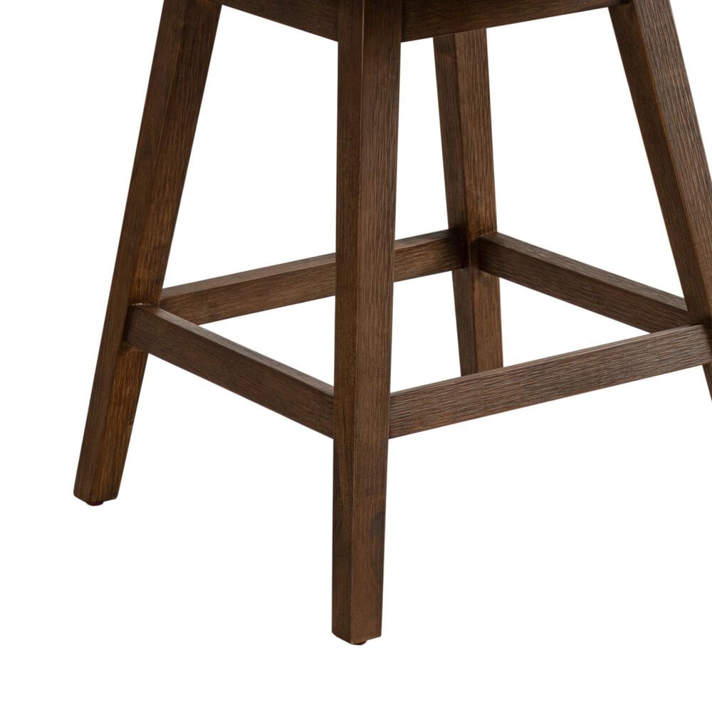 Armen Living Branson 26" Swivel Counter Height Stool in Brown, , large