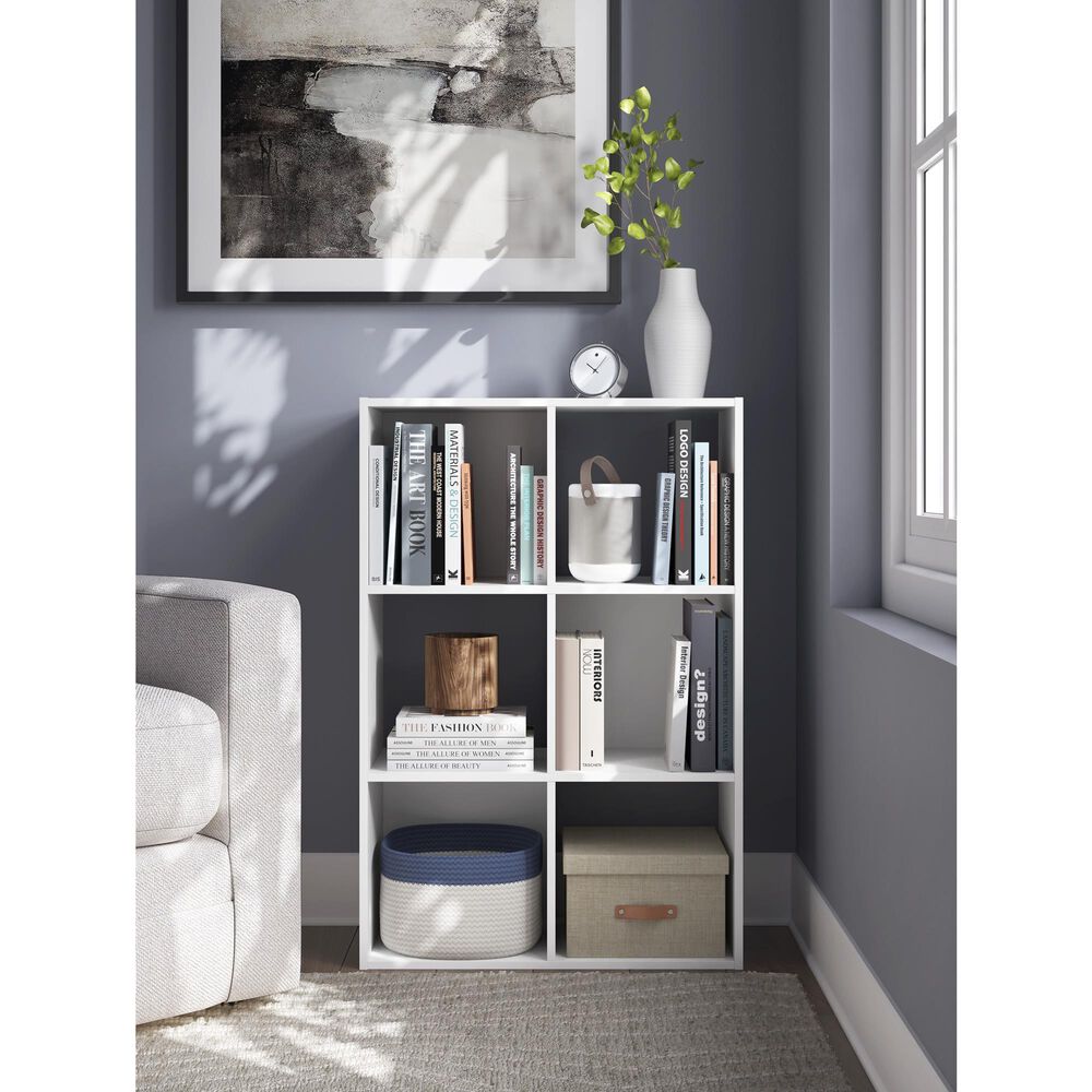 Ashley Onita 6-Cube Organizer in White, , large