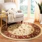 Safavieh Lyndhurst LNH215 8" Round Ivory and Red Area Rug, , large
