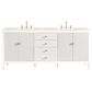 James Martin Vanities Myrrin 72" Double Vanity in Bright White with 3 cm Eternal Marfil Quartz Top, , large