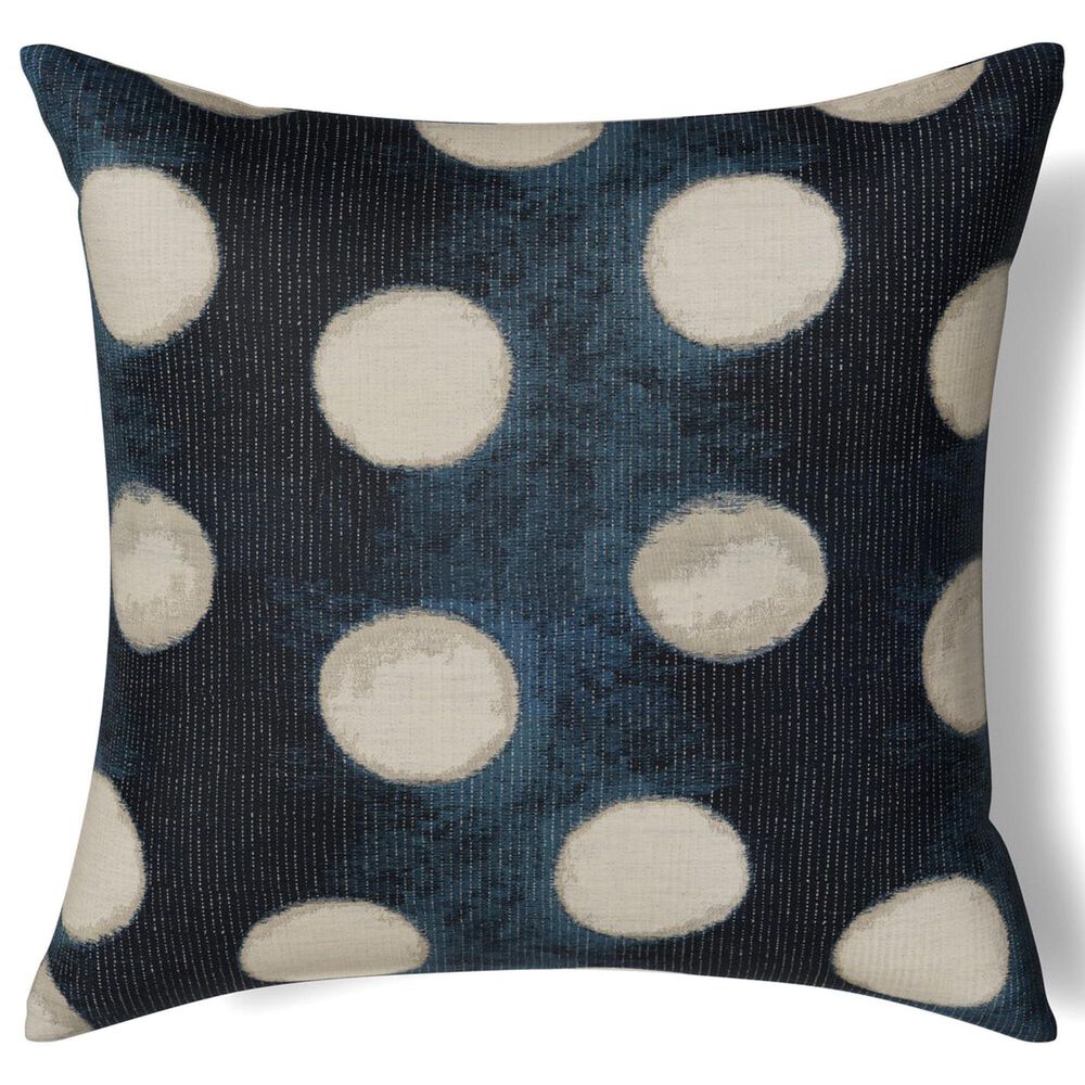 Ann Gish Eclipse 24" x 24" Square Throw Pillow in Blue and Silver, , large