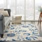 Nourison Aloha 6" x 9" Natural and Blue Indoor/Outdoor Area Rug, , large