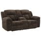 Ashley Frohn Manual Reclining Loveseat in Chocolate, , large
