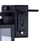 Vaxcel International Co. Ltd. Lombard 1-Light Outdoor Wall Light with GFCI Outlet in Textured Black, , large