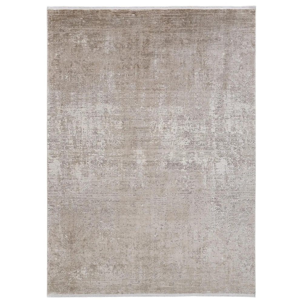 Feizy Cadiz 13" x 20" Beige and Gray Area Rug, , large