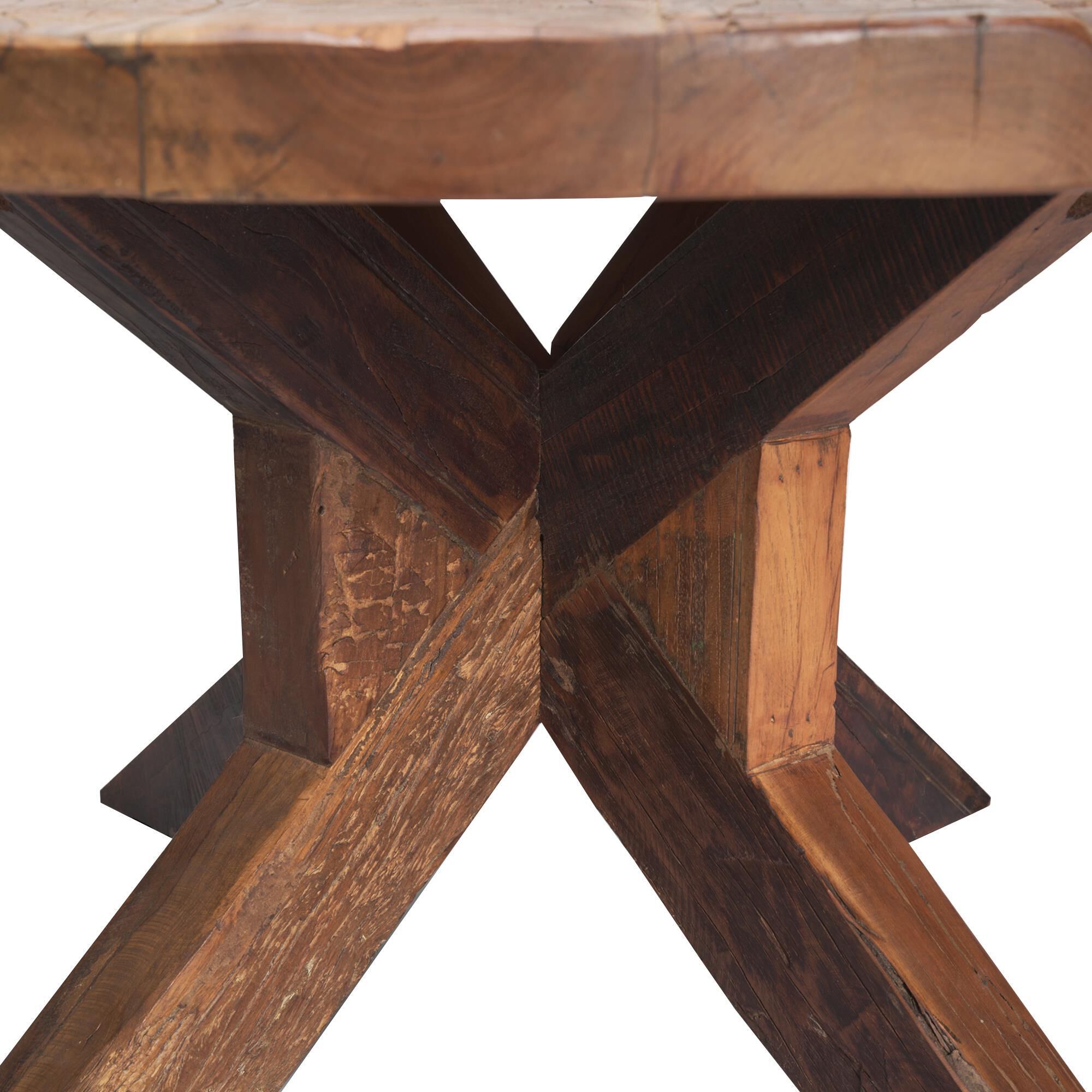 Mercana Furniture & Decor Heidi Round Coffee Table in Medium Brown