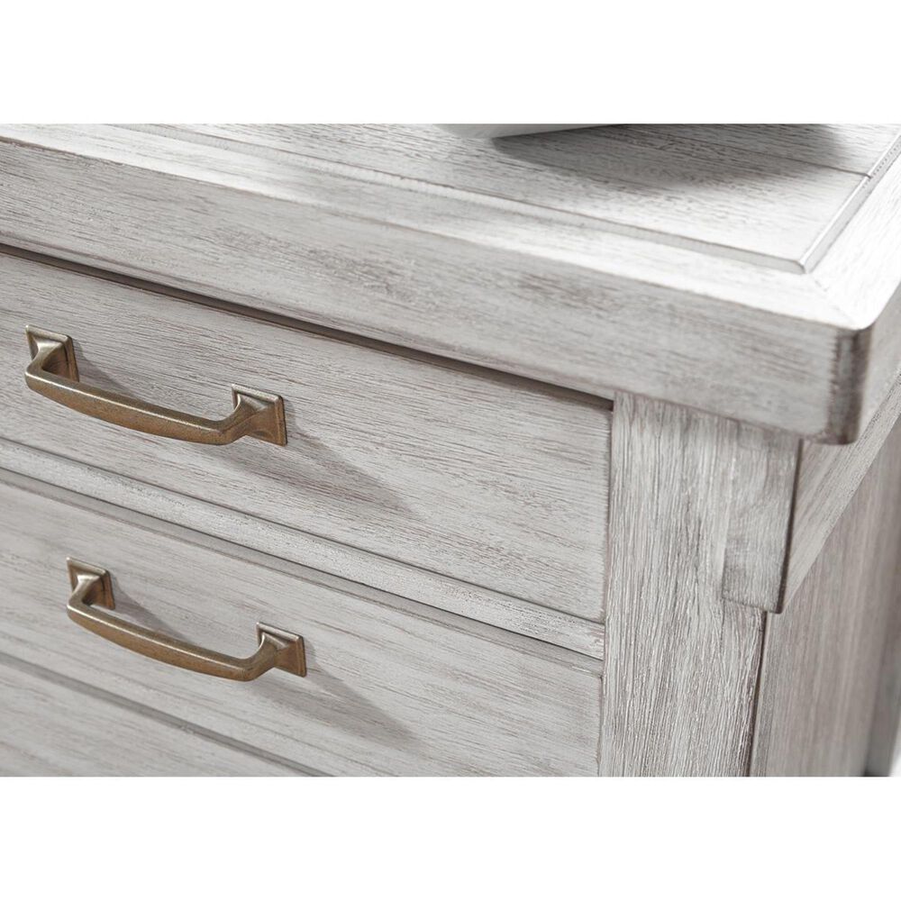 Signature Design by Ashley Brashland 3 Drawer Nightstand in White with USB Ports, , large