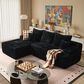 HOMLUX 2-Piece L-Shaped Sectional with Left Facing Chaise in Black, , large