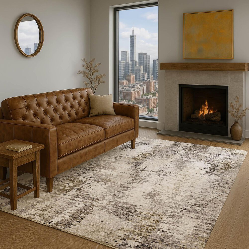 Dalyn Rug Company Lumara LM5 Putty 5' x 7'6" Area Rug, , large