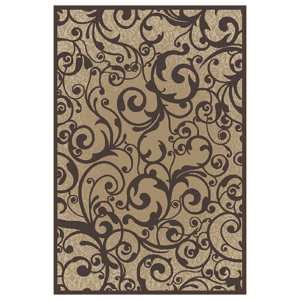 Radici USA Pisa 1845 Beige 3"3" x 4"11" Area Rug, , large