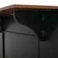 HOMLUX 54" Mobile Kitchen Island with Glass Door Storage in Walnut and Black, , large