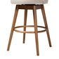 Baxton Studio Carra Swivel Bar Stool with Light Beige Cushion in Walnut (Set of 2), , large