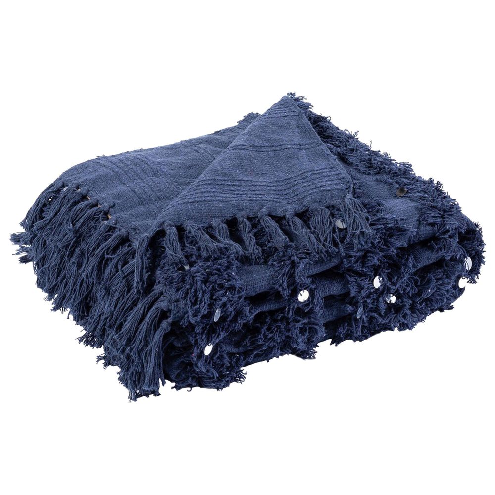 Safavieh Norlen 50&quot; x 60&quot; Throw in Navy, , large