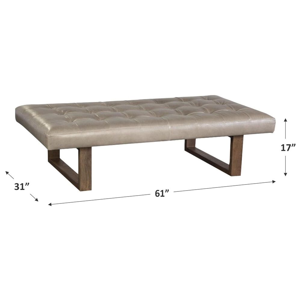 Jonathan Louis Caleb Leather Ottoman in Brighton Dune, , large
