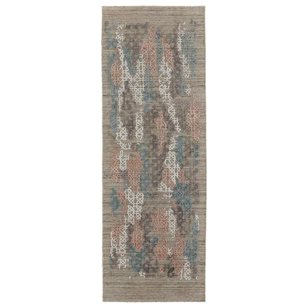 Feizy Elias 2"9" x 8" Pink, Blue and Taupe Runner, , large