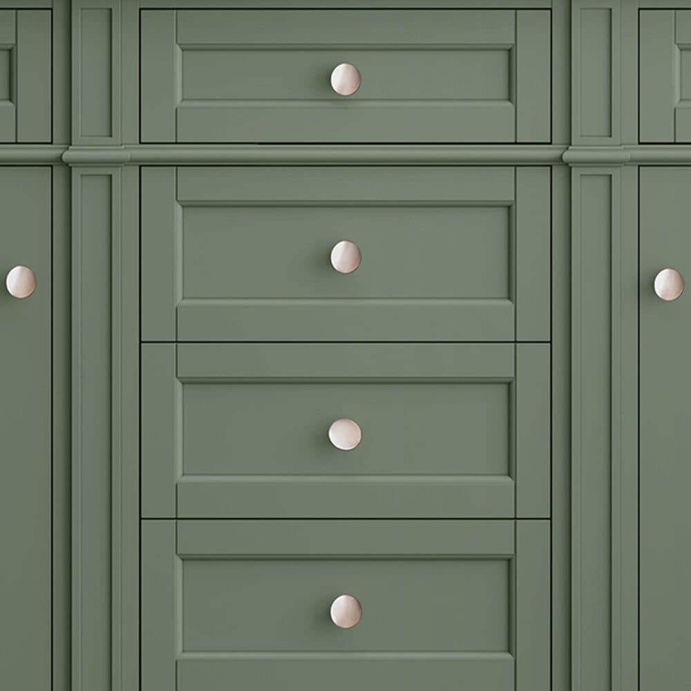 James Martin Vanities Brittany 60&quot; Double Bathroom Vanity in Smokey Celadon with 3 cm Eternal Jasmine Pearl Quartz Top and Rectangular Sinks, , large