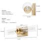 Hunter Lenlock 16" 2-Light Vanity with Seeded Shade in Alturas Gold, , large