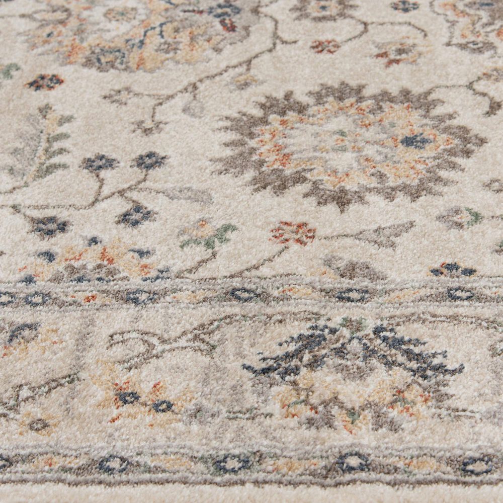 Central Oriental Minerva Roan 5&#39; x 7&#39;3&quot; Alabaster and Storm Area Rug, , large