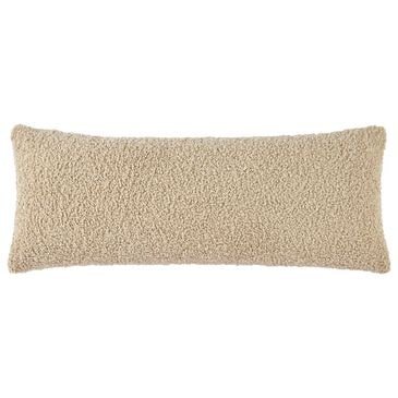 HiEnd Accents Teddy 14" x 36" Throw Lumbar Pillow in Cream, , large