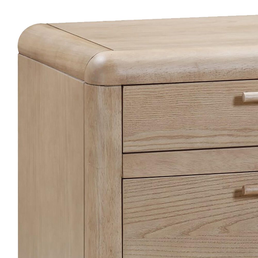 Urban Home Furano King Upholstered Bed and Two Nightstands in Ginger and Burn, , large